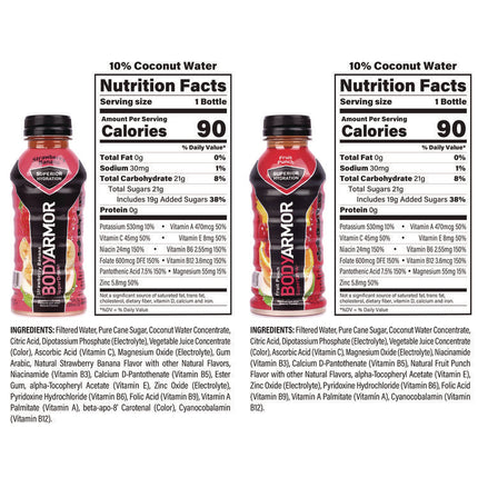 BASE Sports Drink Variety Pack, Assorted Flavors, 12 oz Bottle, 24/Carton