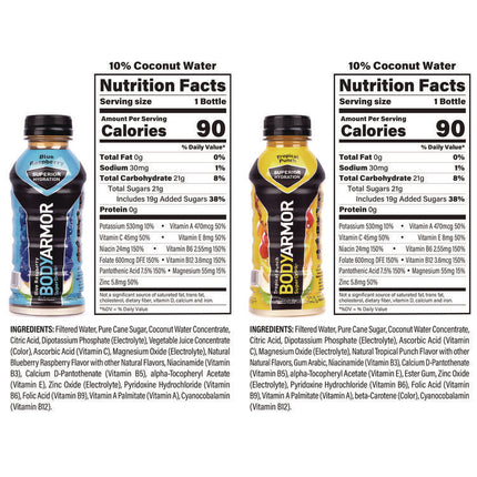 BASE Sports Drink Variety Pack, Assorted Flavors, 12 oz Bottle, 24/Carton