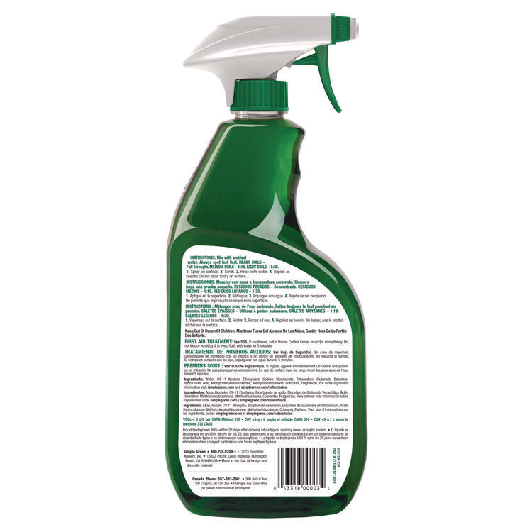 Industrial Cleaner And Degreaser, Concentrated, 24 Oz Spray Bottle
