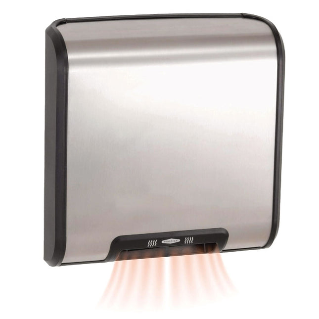 TrimLineSeries QuietDry Surface-Mounted ADA Automatic Hand Dryer, 115 V, Satin Stainless Steel