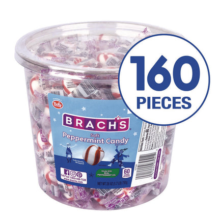 Bobs Sweet Stripes Soft Candy, Peppermint, 28 oz Tub