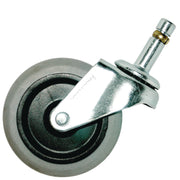3" Swivel Caster, Grip Ring Stem, 3" Wheel, Black/Gray