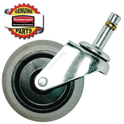 3" Swivel Caster, Grip Ring Stem, 3" Wheel, Black/Gray