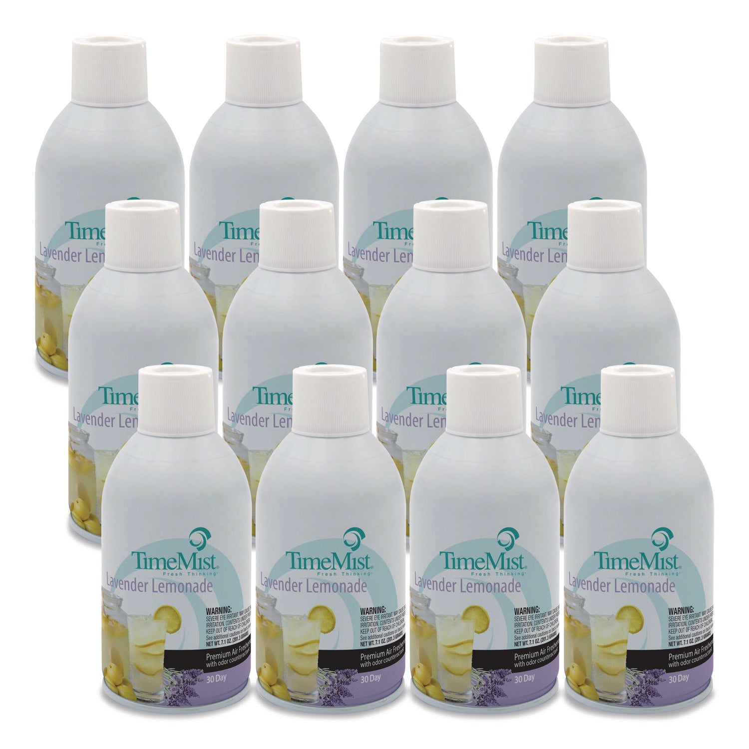 Premium Metered Air Freshener Refill, Lavender Lemonade, 7.1 oz Aerosol Spray, 12/Carton