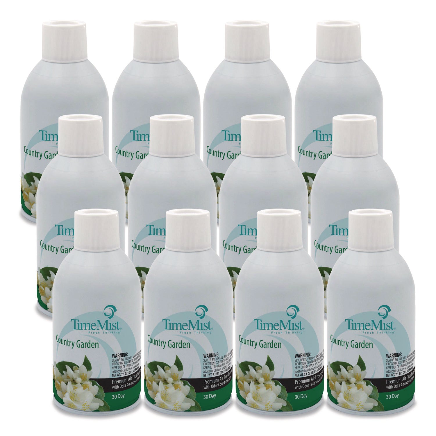 Premium Metered Air Freshener Refill, Country Garden, 7.1 oz Aerosol Spray, 12/Carton