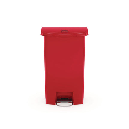 Streamline Resin Step-On Container, Front Step Style, 18 gal, Polyethylene, Red