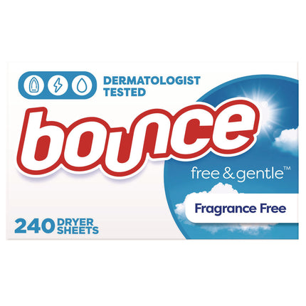 free and gentle Dryer Sheets, Fragrance Free, 240 Sheets/Box, 4 Boxes/Carton
