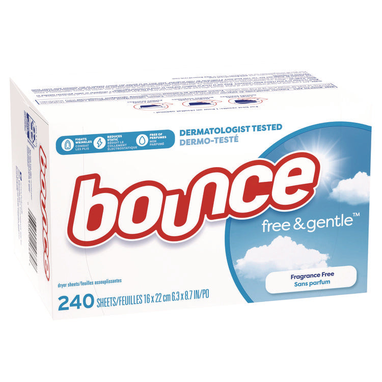 free and gentle Dryer Sheets, Fragrance Free, 240 Sheets/Box, 4 Boxes/Carton
