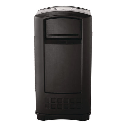 Plaza Jr. Container, 35 gal, Plastic, Black