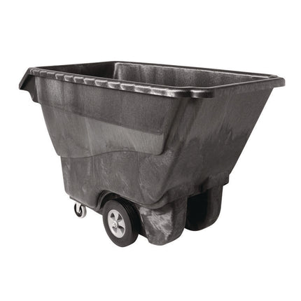 1 cu yd Structural Foam Tilt Truck, Standard Duty, 1,250 lb Capacity, Black