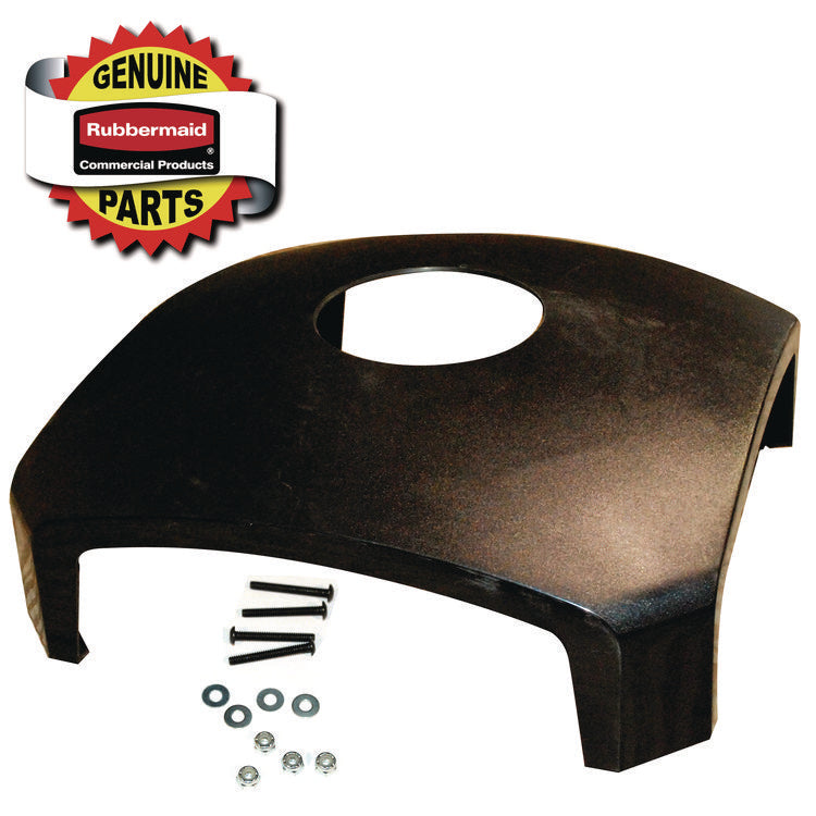 Dome Top with Hole for Waste Receptacle, 25.5" x 25.5" x 9.75", Driftwood