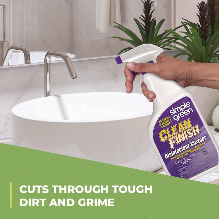 Clean Finish Disinfectant Cleaner, Herbal, 32 Oz Spray Bottle, 12/carton
