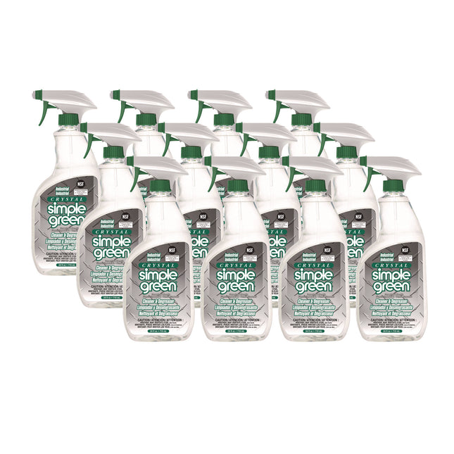 Crystal Industrial Cleaner/degreaser, 24 Oz Spray Bottle, 12/carton