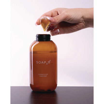 Eco Plastic Soap Dispenser, 500 mL, Brown
