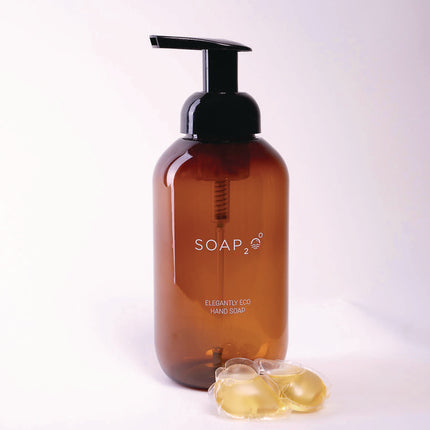 Eco Plastic Soap Dispenser, 500 mL, Brown