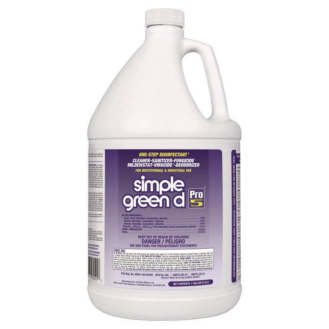 d Pro 5 Disinfectant, 1 gal Bottle, 4/Carton