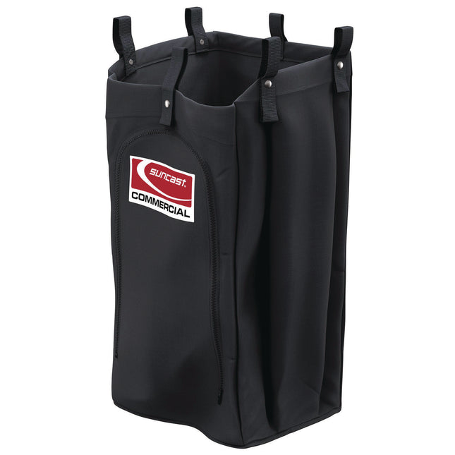 Housekeeping Cart Standard Bag, 23 Gal, 15.6" x 12.37" x 30", Black