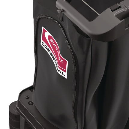 Housekeeping Cart Standard Bag, 23 Gal, 15.6" x 12.37" x 30", Black