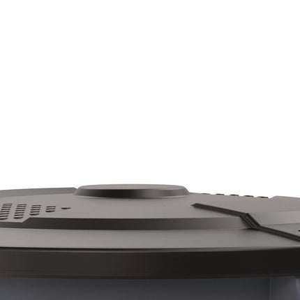55-Gallon Utility Trash Can Lid, 28.25 x 26.75 x 3, Black