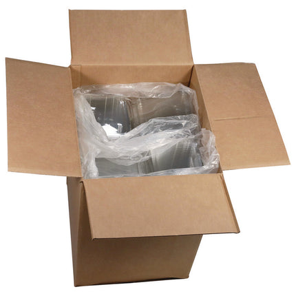 EarthChoice Tamper Evident Recycled Hinged Lid Deli Container, 48 oz, 8.3 x 7.87 x 2.38, Clear, Plastic, 150/Carton