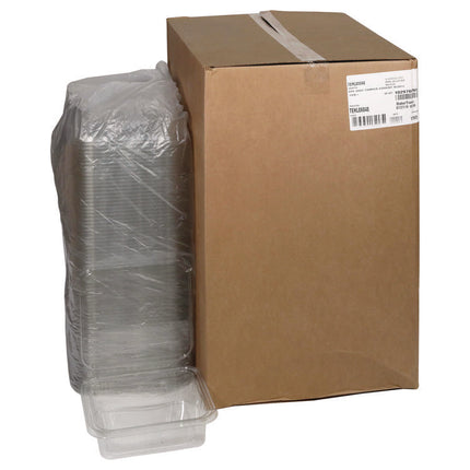EarthChoice Tamper Evident Recycled Hinged Lid Deli Container, 48 oz, 8.3 x 7.87 x 2.38, Clear, Plastic, 150/Carton