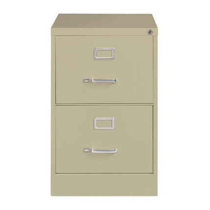 Two-Drawer Economy Vertical File, 2 Legal Size Drawers: File/File, Putty, 18 x 26.5 x 28.37