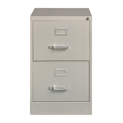 Two-Drawer Economy Vertical File, 2 Legal-Size File Drawers, Light Gray, 18 x 26.5 x 28.37