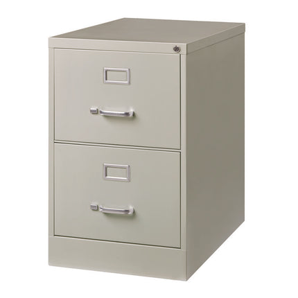 Two-Drawer Economy Vertical File, 2 Legal-Size File Drawers, Light Gray, 18 x 26.5 x 28.37