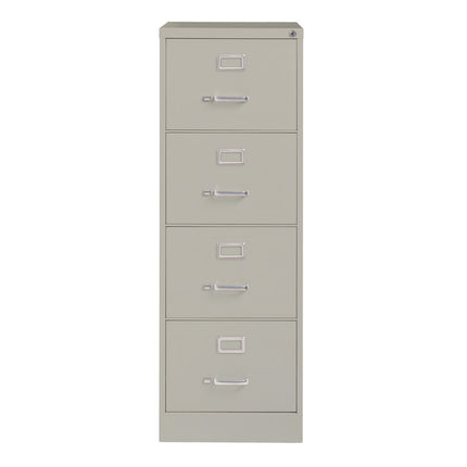 Four-Drawer Economy Vertical File, 4 Legal-Size File Drawers, Light Gray, 18" x 26.5" x 2"