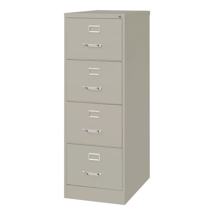 Four-Drawer Economy Vertical File, 4 Legal-Size File Drawers, Light Gray, 18" x 26.5" x 2"