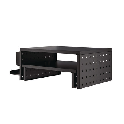 Pegboard Riser, For 32" Monitors, 15.9 x 11.8 x 7.3, Black, Supports 20 lbs