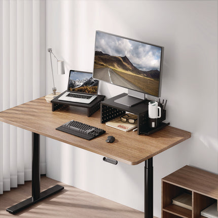 Pegboard Riser, For 32" Monitors, 15.9 x 11.8 x 7.3, Black, Supports 20 lbs