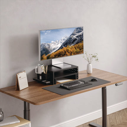 Pegboard Riser, For 32" Monitors, 15.9 x 11.8 x 7.3, Black, Supports 20 lbs