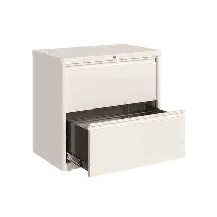 Lateral File, 2 Letter/Legal/A4-Size Drawers, White, 30" x 18.63" x 28"