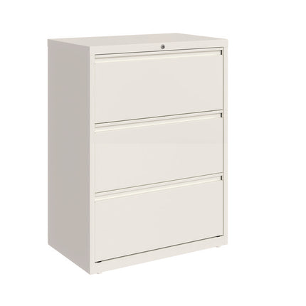 Lateral File, 3 Letter/Legal/A4 -Size File Drawers, White, 30" x 18.63" x 40.25"