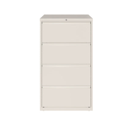 Lateral File, 4 Letter/Legal/A4 -Size File Drawers, White, 30" x 18.63" x 52.5"