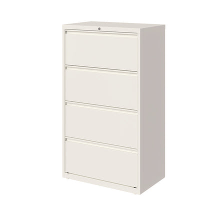 Lateral File, 4 Letter/Legal/A4 -Size File Drawers, White, 30" x 18.63" x 52.5"
