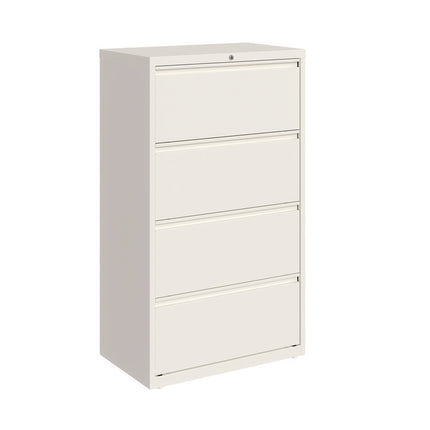 Lateral File, 4 Letter/Legal/A4 -Size File Drawers, White, 30" x 18.63" x 52.5"