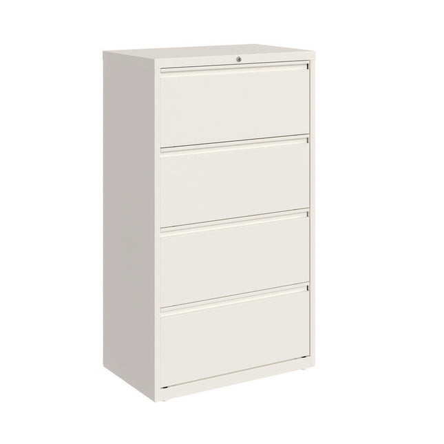 Lateral File, 4 Letter/Legal/A4 -Size File Drawers, White, 30" x 18.63" x 52.5"