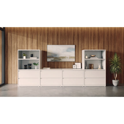 Lateral File, 2 Letter/Legal/A4 -Size File Drawers, White, 36" x 18.63" x 28"