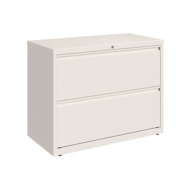 Lateral File, 2 Letter/Legal/A4 -Size File Drawers, White, 36" x 18.63" x 28"