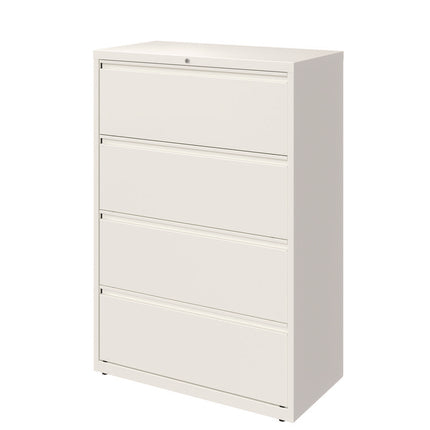 Lateral File, 4 Letter/Legal/A4 -Size File Drawers, White, 36" x 18.63" x 52.5"