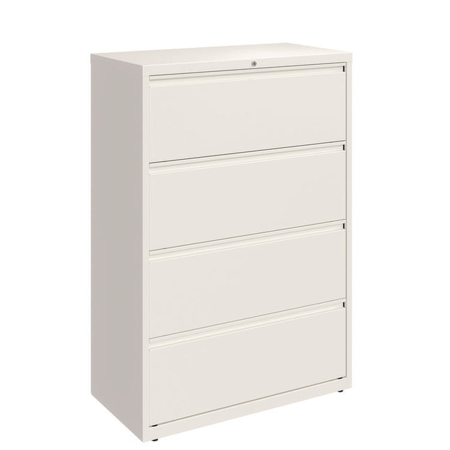 Lateral File, 4 Letter/Legal/A4 -Size File Drawers, White, 36" x 18.63" x 52.5"