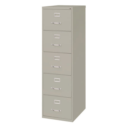 Five-Drawer Economy Vertical File, 5 Legal Size File Drawers, Light Gray, 18" x 26.5" x 61.37"