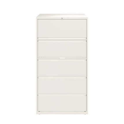 Lateral File, 5 Letter/Legal/A4 -Size File Drawers, White, 36" x 18.63" x 67.63"