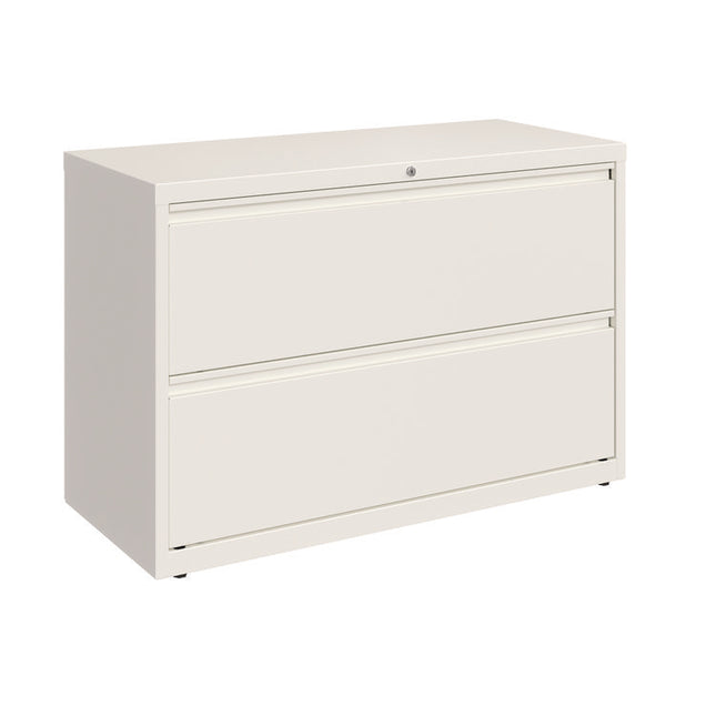 Lateral File, 2 Letter/Legal/A4 -Size File Drawers, White, 42" x 18.63" x 28"
