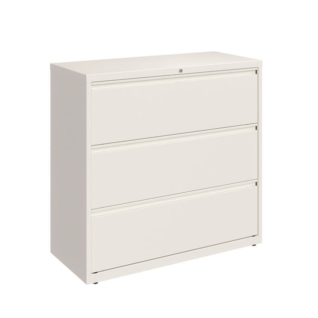 Lateral File, 3 Letter/Legal/A4 -Size File Drawers, White, 42" x 18.63" x 40.25"