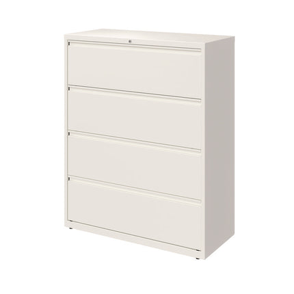 Lateral File, 4 Letter/Legal/A4 -Size File Drawers, White, 42" x 18.63" x 52.5"