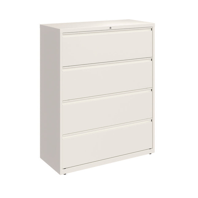 Lateral File, 4 Letter/Legal/A4 -Size File Drawers, White, 42" x 18.63" x 52.5"