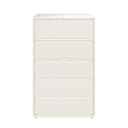 Lateral File, 5 Letter/Legal/A4 -Size File Drawers, White, 42" x 18.63" x 67.63"
